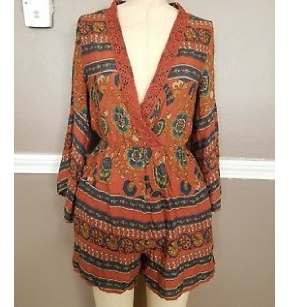 Zara Trafaluc Boho Festival Romper Large